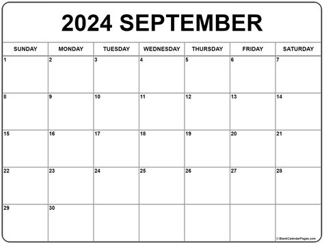 Sept Calendar 2024