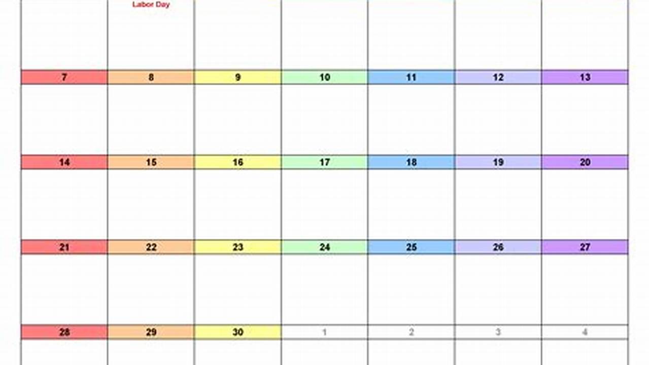 September 2025 Calendar Excel Printable Free