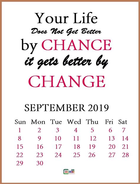 September Calendar Quotes