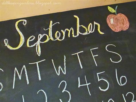 September Chalkboard Calendar Ideas