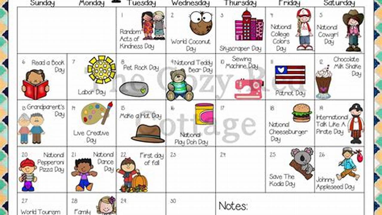 September Fun Calendar