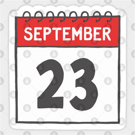 September 23rd Calendar