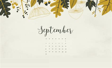 September Calendar Background