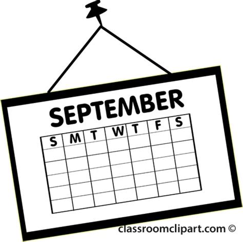 September Calendar Clip Art