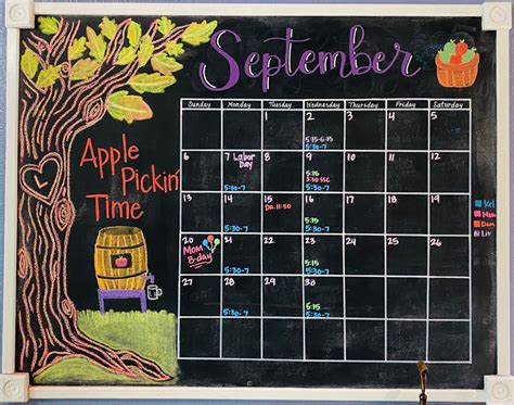 September Chalk Calendar