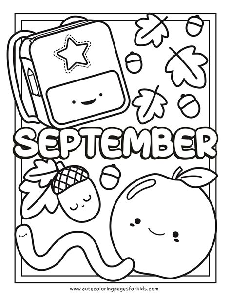 September Coloring Page