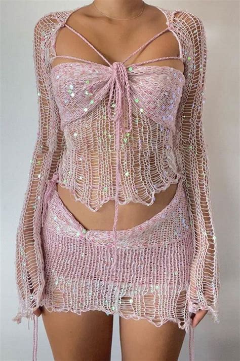 Sequin Crochet Set