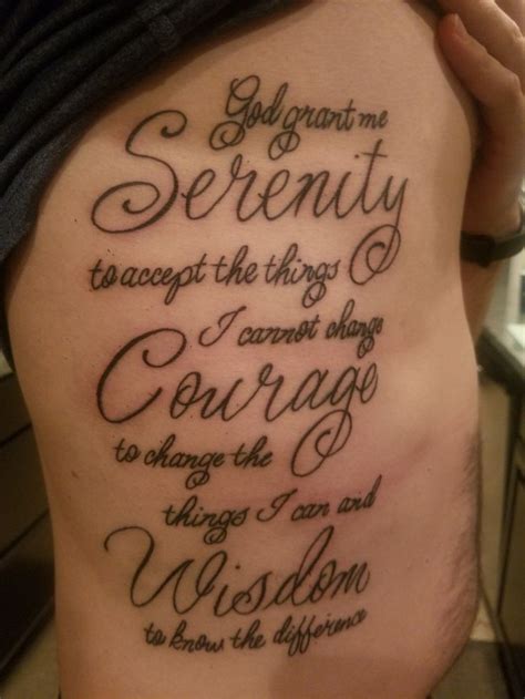 Serenity Poem Tattoo
