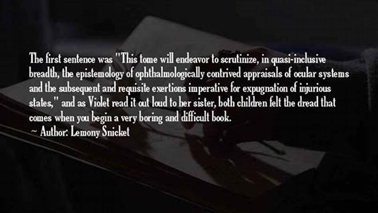 Series Of Unfortunate Events Book 1 Quotes