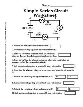 Series Circuit Worksheet With Answers