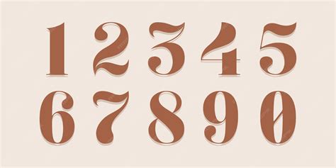 Serif Number 9 Font Styles