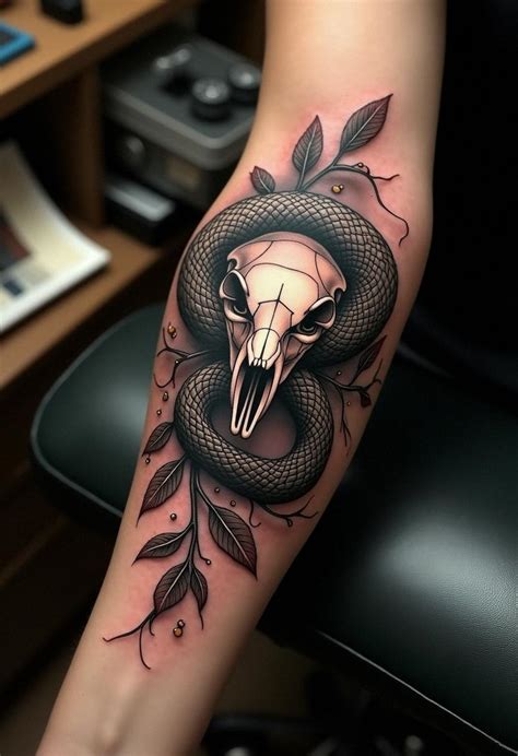 Serpent Skull Tattoo