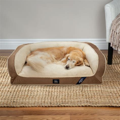 Serta Memory Foam Couch Bolster Pet Bed