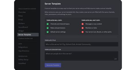 Server Description Template Discord