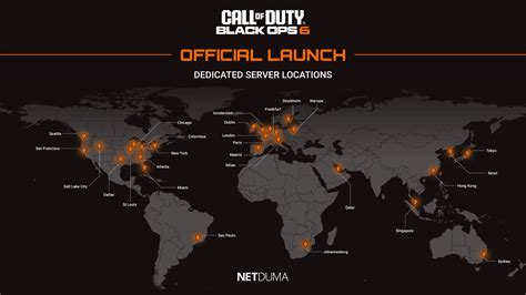Server location map