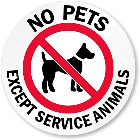 Service Animals Only Sign Printable