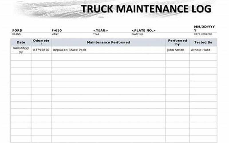 Service Records Of Used Trucks
