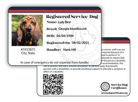 Service Dog Id | Custom & Holographic With Service Dog Certificate