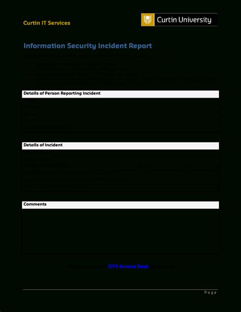 Service Incident Report – Colona.rsd7 Regarding Itil Incident Report
