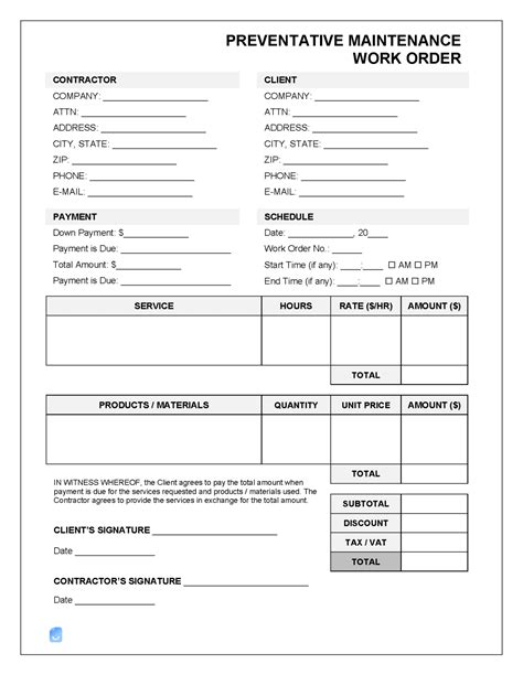 Free Work Order Forms charlotte clergy coalition