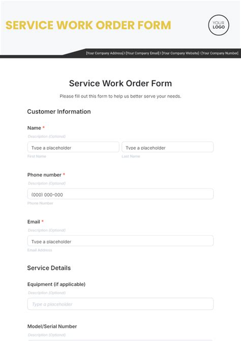 Work Order Template Uniform Invoice Software