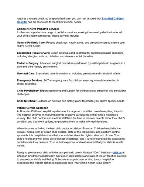 Services Offered From Routine Checks to Specialized Care