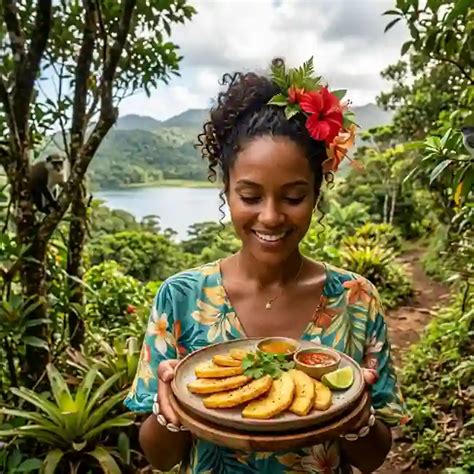 Serving Fried Breadfruit
