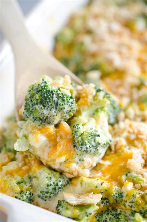 Serving broccoli and cheese casserole