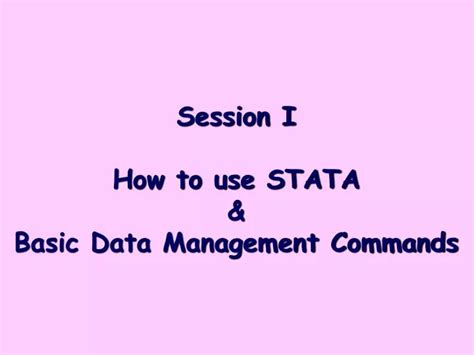 Session Management Commands