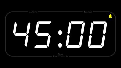 Timing Made Easy: Effortlessly Set a 45 Minute Countdown with Just a Click