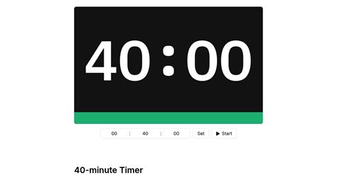 Boost Productivity with Precision: Set A 40 Minute Timer for Optimum Focus