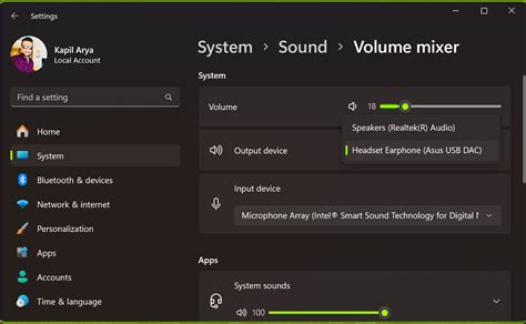 Set A Non-Working Audio Device As Audio Output