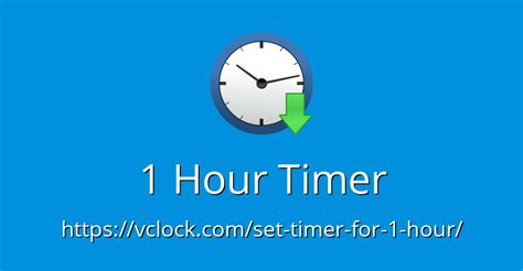 Effortlessly Track Time with Set a Timer for 1 Hour