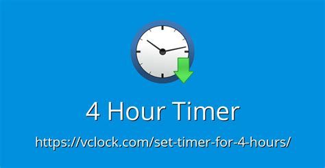 Effortlessly Manage Your Time: Set Yourself Free with a 4-Hour Countdown Timer!