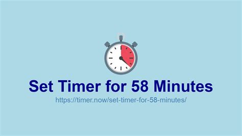 Maximize Productivity with Precision: Set a Timer for 58 Minutes
