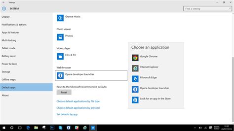 Set Default Web Browser in Windows 10