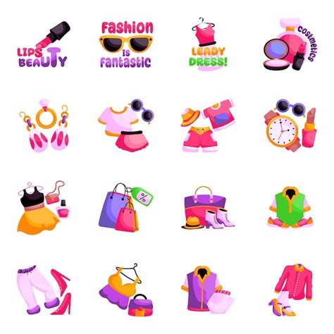 Set Fashion Color Stickers Decoration