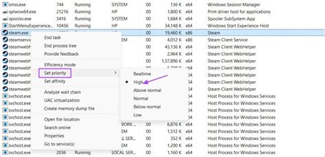 Set Priority for Steam