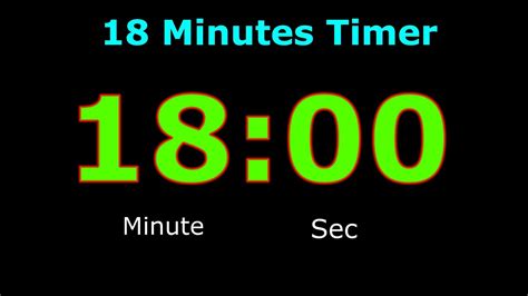 Effortlessly Manage Your Time: Set Timer For 18 Minutes Today