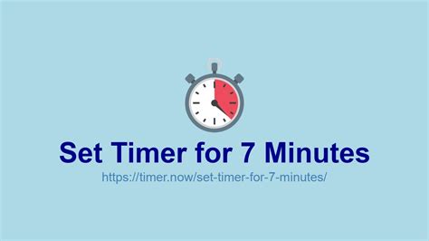 Optimize Your Productivity: Set a 7 Minute Timer Now!