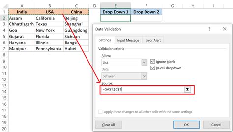 Set Up Your First Drop Down List