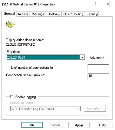 SMTP Server on VMware Virtual Machine