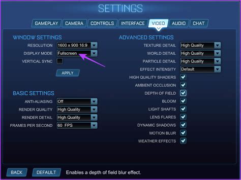 Set the In-Game Display Settings to Fullscreen
