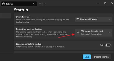 Set the default terminal application (Windows 11 only)