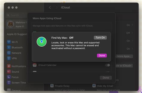Set up Find My on Mac