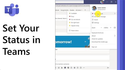 Set your Microsoft Teams status