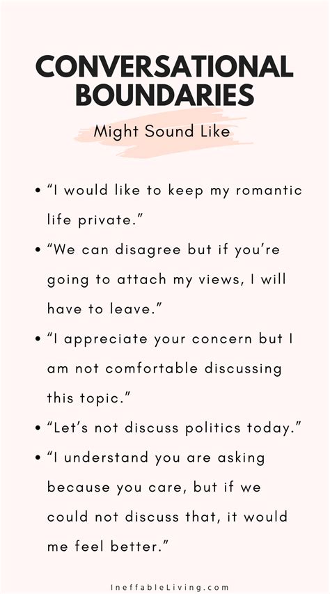 Setting Boundaries in Conversation