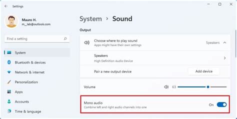 Setting Mono Audio