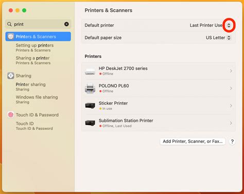 Setting Printer