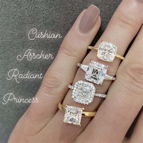 Settings Styles for Square Engagement Rings